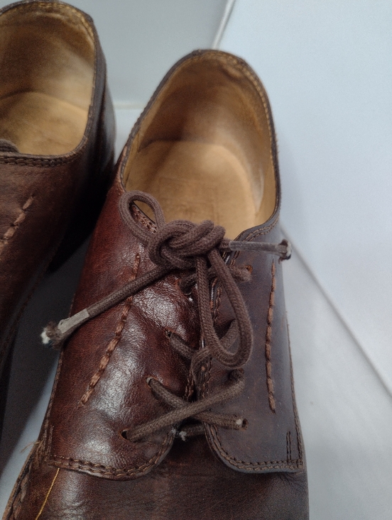 Frye Mens Leather Oxford Brown 11 Lace Up Dress Shoes Distressed B16 main image 6